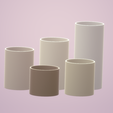Capture1.png 9cm Wide Base, Cylinder Vase STL File - Digital Download -5 Sizes- Homeware, Minimalist Modern Design
