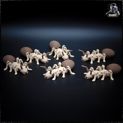 Bild6.png Articulated Ant - Print in Place - No Supports - Multicolor - Keychain