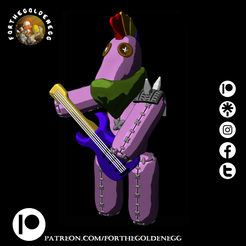 DeathMetalPony.png Archivo STL Arnie Punto de cadeneta・Modelo para descargar y imprimir en 3D