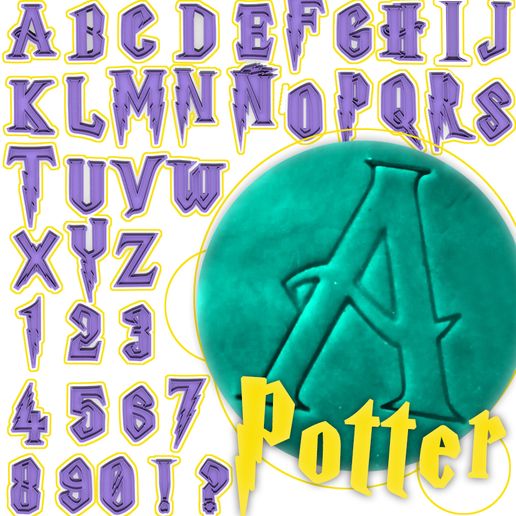 Portada.jpg Télécharger fichier STL L'alphabet Harry Potter : emporte-pièce et timbres - CAPS - lettres chiffres signes ! • Plan imprimable en 3D, Agos3D