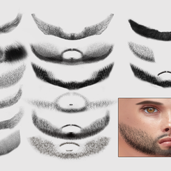 Beard-vendor.png Archivo 3D Vello facial sobre fondo transparente・Objeto imprimible en 3D para descargar, Elenia