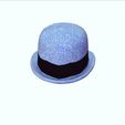 0_00004.jpg HAT 3D MODEL  Top Hat DENIM RIBBON CLOTHING DRESS British Fedora Hat with Belt Buckle Wool Jazz Hat for Autumn Winter Valentino Garavani - Rabbit skin calfskin ribbon antique metal