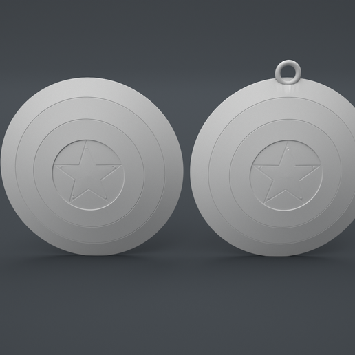 Captain America Shield & Keychain 3D model