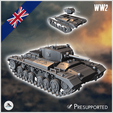 1-PREM.png Valentine Mark Mk. II infantry tank - UK United WW2 Kingdom British England Army Western Front Normandy Africa Bulge WWII D-Day