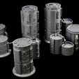 Chemical-Storage-Tower-Sample-A-Mystic-Pigeon-Gaming-2.jpg Chemical Factory Vats Walkways And Storage Tank Sci Fi Terrain