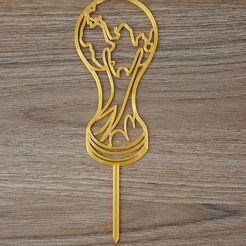 IMG_20220912_145705255.jpg Archivo STL Copa del mundo cake topper・Plan de impresora 3D para descargar