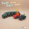 CuteCarsBunny_4.jpg Free STL file Cute Cars - Funny Bunny Bus・3D printing idea to download