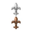 lys-V02-01.JPG Heraldic lily relief for woodworking and plaster moldings 3D print model