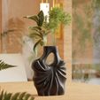 flat-vase.jpg Whirlfold Vase – Modern Sculptural Vase with Flowing Draped Texture