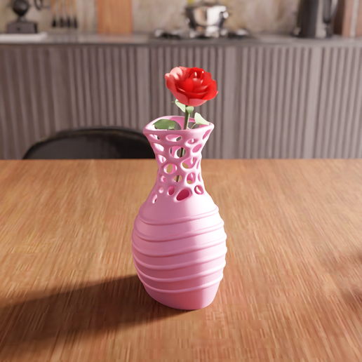 untitled3.png 3D Modern Wireframe Vase STL File - 056