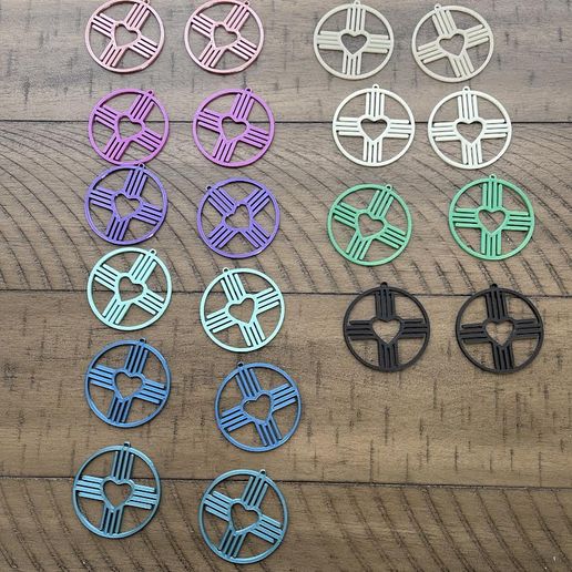 Zia Heart Earring 3D model