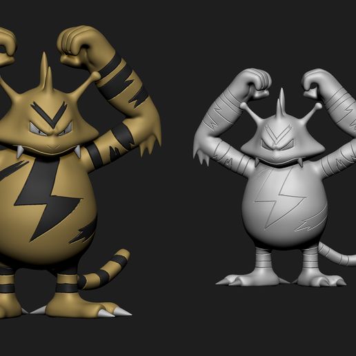 electabuzz-cults-1.jpg Download OBJ file Electabuzz(with cuts and as a whole) • 3D print model, erickantunesxd123