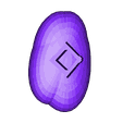 Ingwaz Runestone.stl Fichier STL Jeu de pierres de course de Futhark・Modèle pour imprimante 3D à télécharger