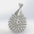 pendentif_h_risson.JPG STL file Hedgehog pendant・3D printing model to download