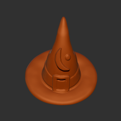 gorro_bruja-2.png STL file WITCH HAT. Halloween 🎃・3D printable model to download
