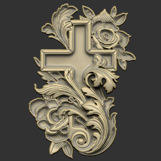 Pattern cross design・ STL File for 3D printing and CNC machining ...