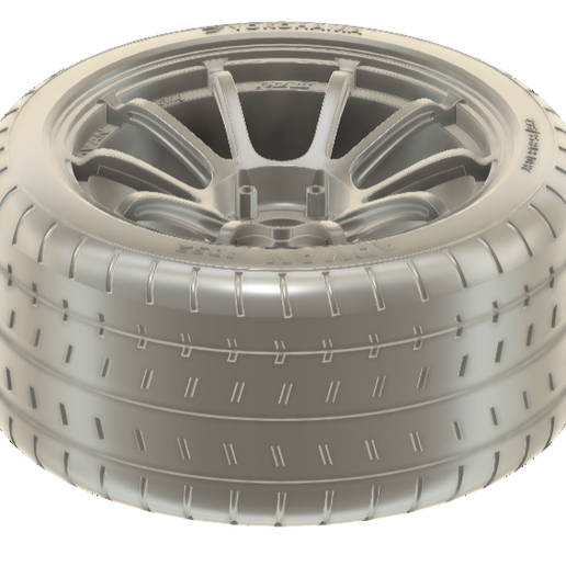 🚗 1/24 18x10.5 Advan Racing RZIII (Face: Super GT-R) wheels・ 3D