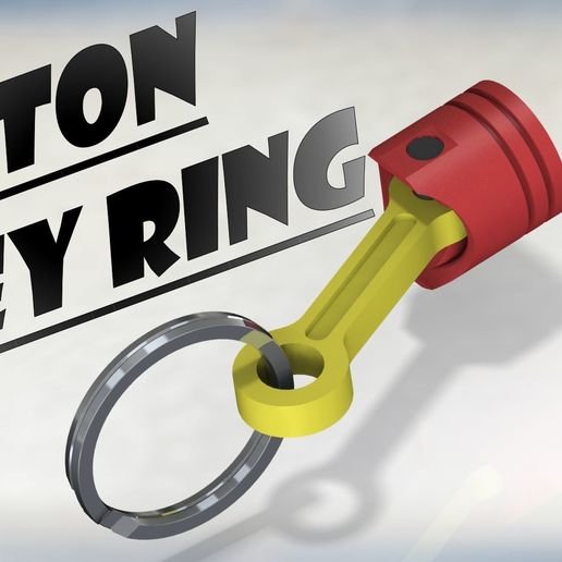 PISTON KEY RING 3D model