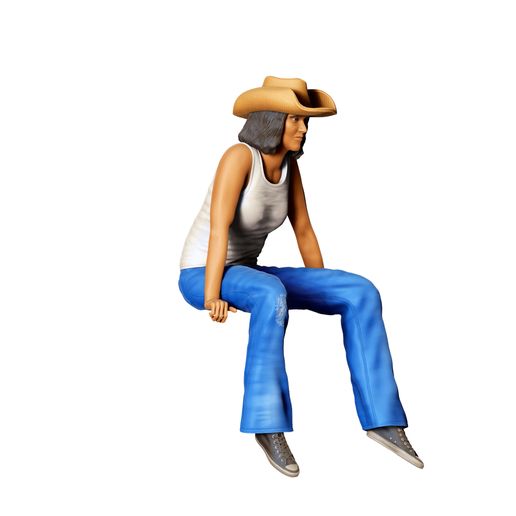 1Woman0017.jpg N1 Femme assise à l'arrière d'une camionnette