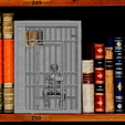 33.png Joker Prison Cell Batman Dark Knight Model Book Nook STL - Shelf Insert 3D Print Model