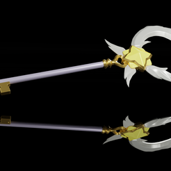 Preview01.png 3D file Star Guardian Soraka Wand - League of Legends Cosplay 3D print model・3D printer model to download