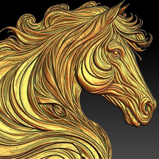 Horse CNC Relief Model 3D model