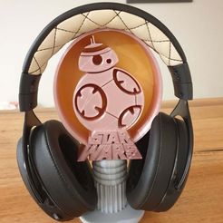 20200704_180558.jpg STL-Datei Star Wars BB8 Headphones Stand kostenlos・Design für 3D-Drucker zum herunterladen
