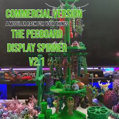 commercial-version-pegspinner.jpg Archivo 3D Versión Comercial - The Pegboard Display Spinner: Una estantería modular para sus cosas・Objeto de impresión 3D para descargar