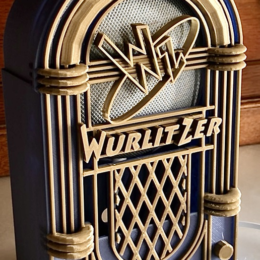Vintage Jukebox cover for Google Home Mini & Amazon Echo Dot (experimental)