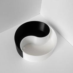 20371019-DSCF0476.jpg STL file Yin yang bonsai pot - 100 mm・3D printable model to download