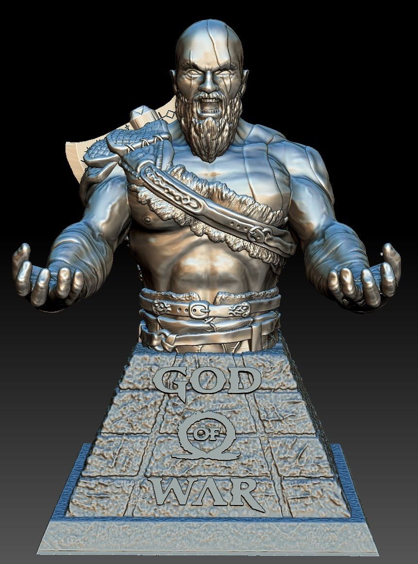 Kratos1j.jpg Download STL file God o' War PS controller holder • 3D printer template, 3rdesignworks