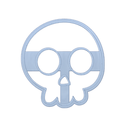 Calavera-6cm.png STL-Datei Fondant Ausstechform Totenkopf Totenkopf 6cm halloween kuchen ausstecher ausstechform・Vorlage für 3D-Druck zum herunterladen
