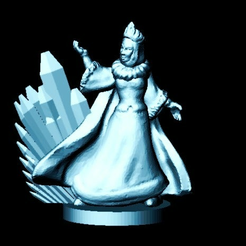 SnowQueen.png Archivo STL gratis La Reina de las Nieves (escala 18mm)・Modelo de impresión 3D para descargar, Dutchmogul