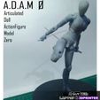 A.D.A.M @ Articulated Dall ActionFigure Model Zero Acai LAPTOP & 3DPRINTER A.D.A.M 0 (Articulated Doll Actionfigure Model 0) - Resin 3D Printed