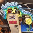 Dragón de Cristal, Mascota Flexi Wiggle Articulada, Impresión en el sitio, Fantasía