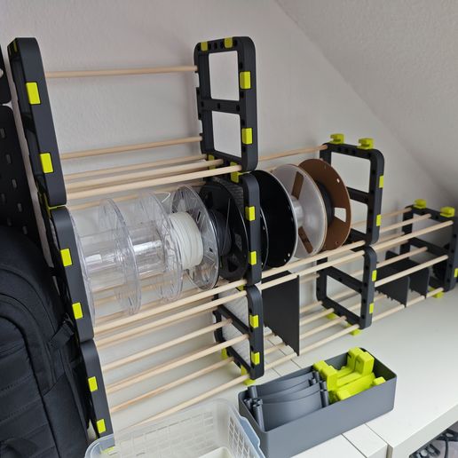 Mega universal shelving plug-in system, flexible with many options! - 3D model önizlemesi