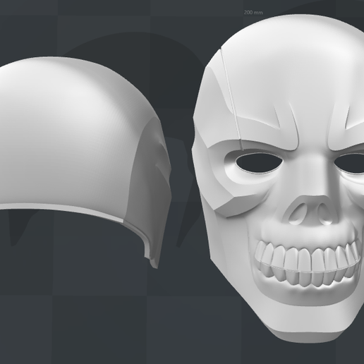 Black_Mask v2 4.png Download STL file Black Mask Helmet • 3D printing template, VillainousPropShop