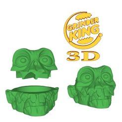 ZOMBY.jpg GRINDER GRINDERKING ZOMBIE GRINDERKING 77X77X60 MM PRÊT À IMPRIMER - IMPRIMER SUR PLACE - EASY PRINT
