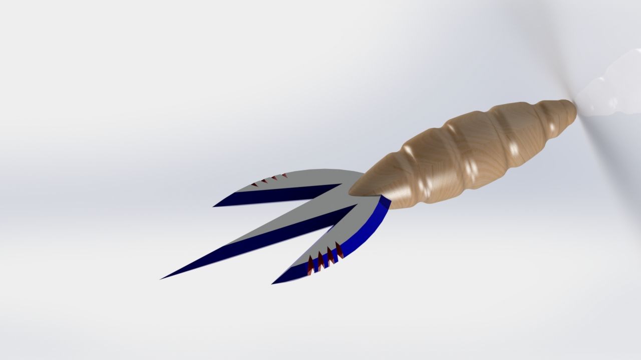 Download STL file three-pronged razor • 3D print template • Cults
