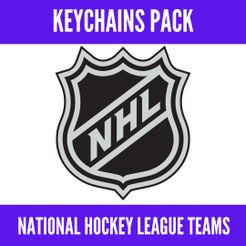 maria-prieto-3.jpg 3D file National Hockey League (NFL) Keychains Pack・3D printer model to download