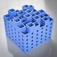 render.jpg Matrix Pencil Holder – Geometric Desk Organizer