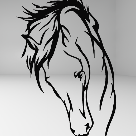 horse head template to print