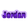 Jordan.stl 3D Nameplate STLs for US first names