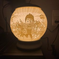Paw Patrol luz nocturna lithophane