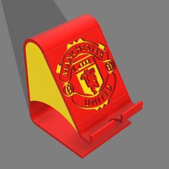 manchester_stand1.jpg STL file Manchester United Phone Stand・3D printable design to download