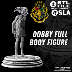 Dobby.png Archivo STL Dobby el elfo domestico Figura de colección Harry Potter・Plan de impresión en 3D para descargar