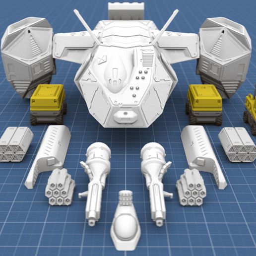 ♾️ ChickenHawk Utility Dropship・ 3D File for 3D printing・Cults