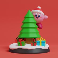 kirby-natal-render.jpg Diorama de Noël Kirby