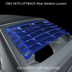 Proyecto-nuevo-60.png STL file 1982 KE70 LIFTBACK Rear Window Louvers・3D printing model to download, ditomaso147