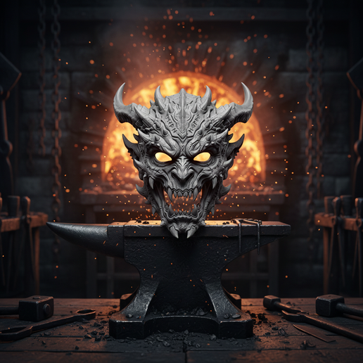 🎃 Dark Stone Demon Face Mask 3D Print・ 3D File for 3D printing・Cults